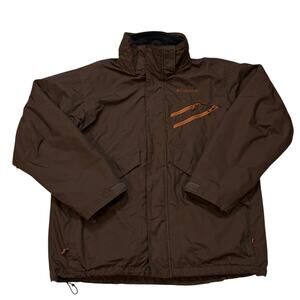 Columbia Fleece Interchange Jacket Mens Size Large Brown 3-in-1 Outdoor *READ*